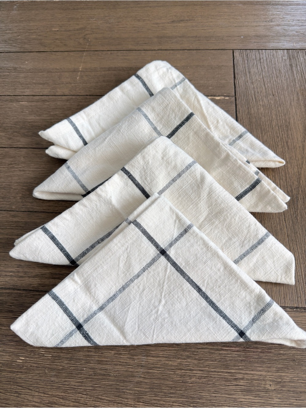 Hearth and hand with magnolia Classic White Cotton Check Napkins - Set of 4